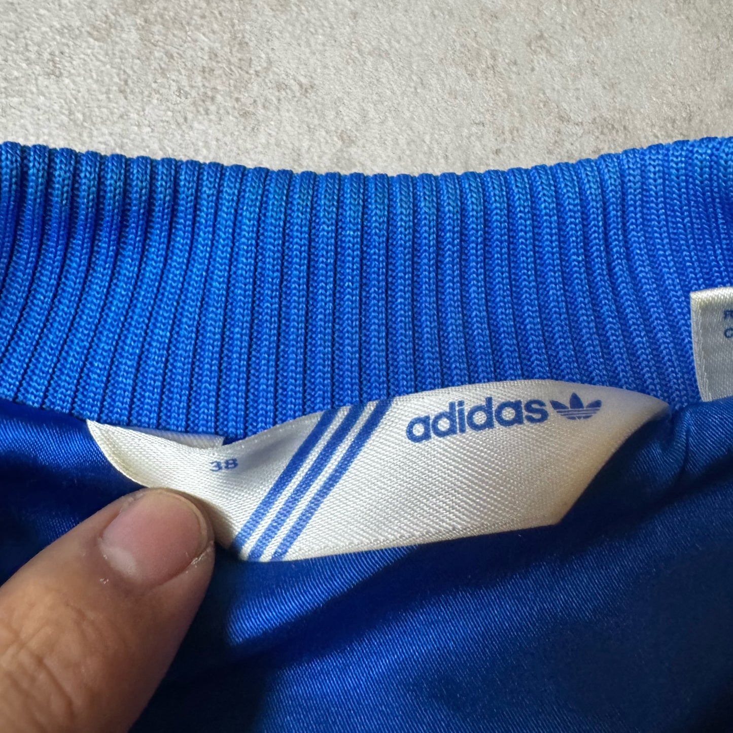 Blue Adidas Zip Up Hoodie - S