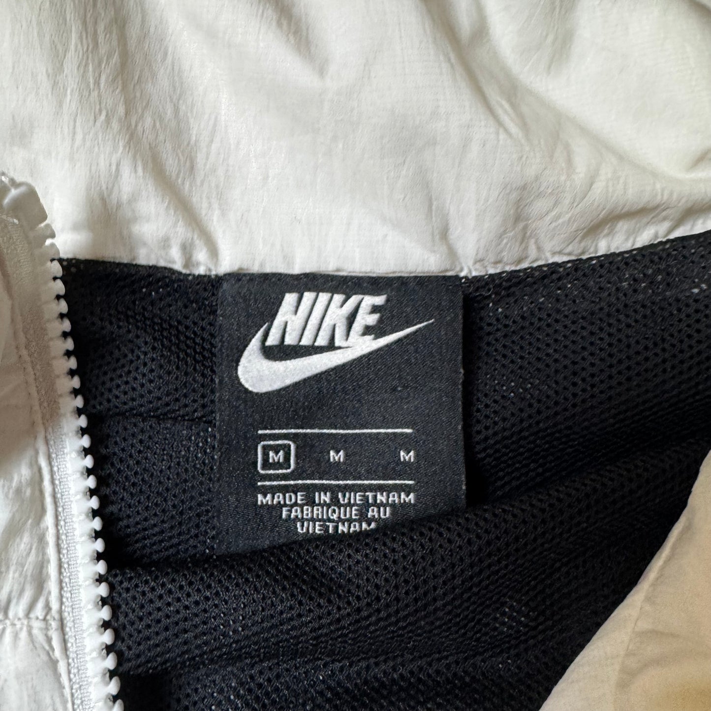 Black and White Nike Windbreaker - M