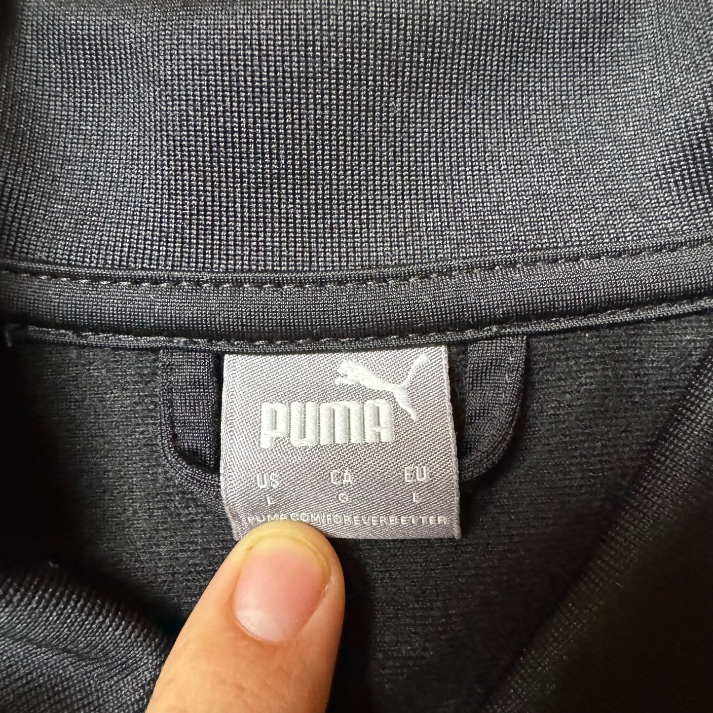 Black Puma Zip Up Hoodie - L (S)