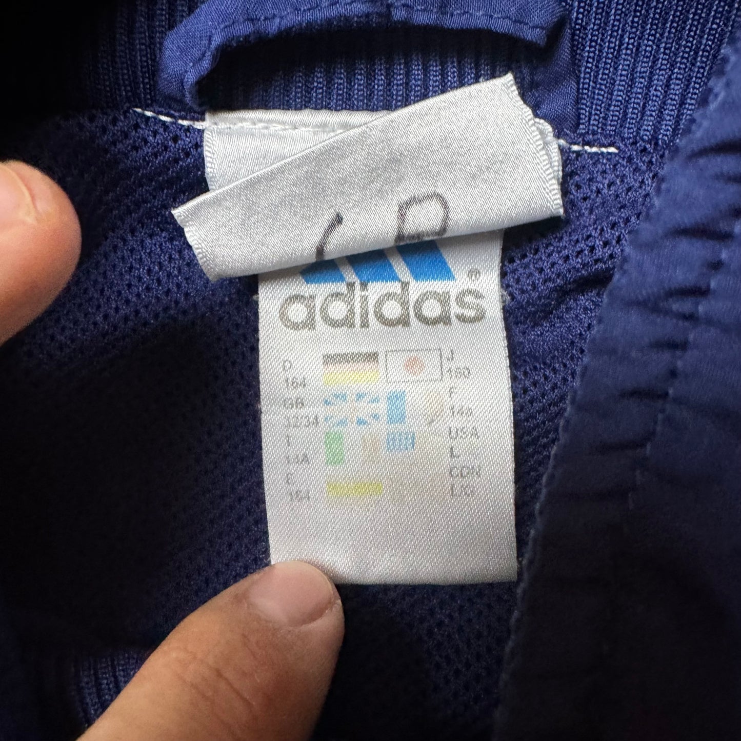 Dark Blue Adidas Windbreaker - L