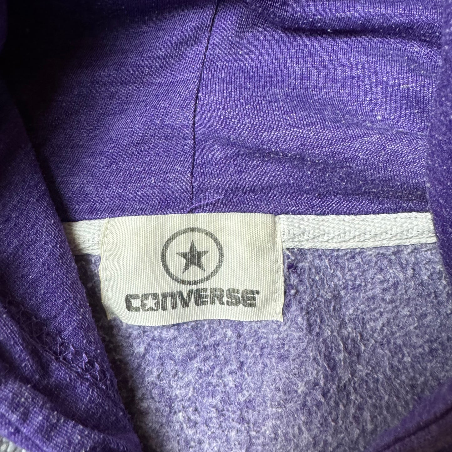 Purple Zip Up Converse Hoodie - S