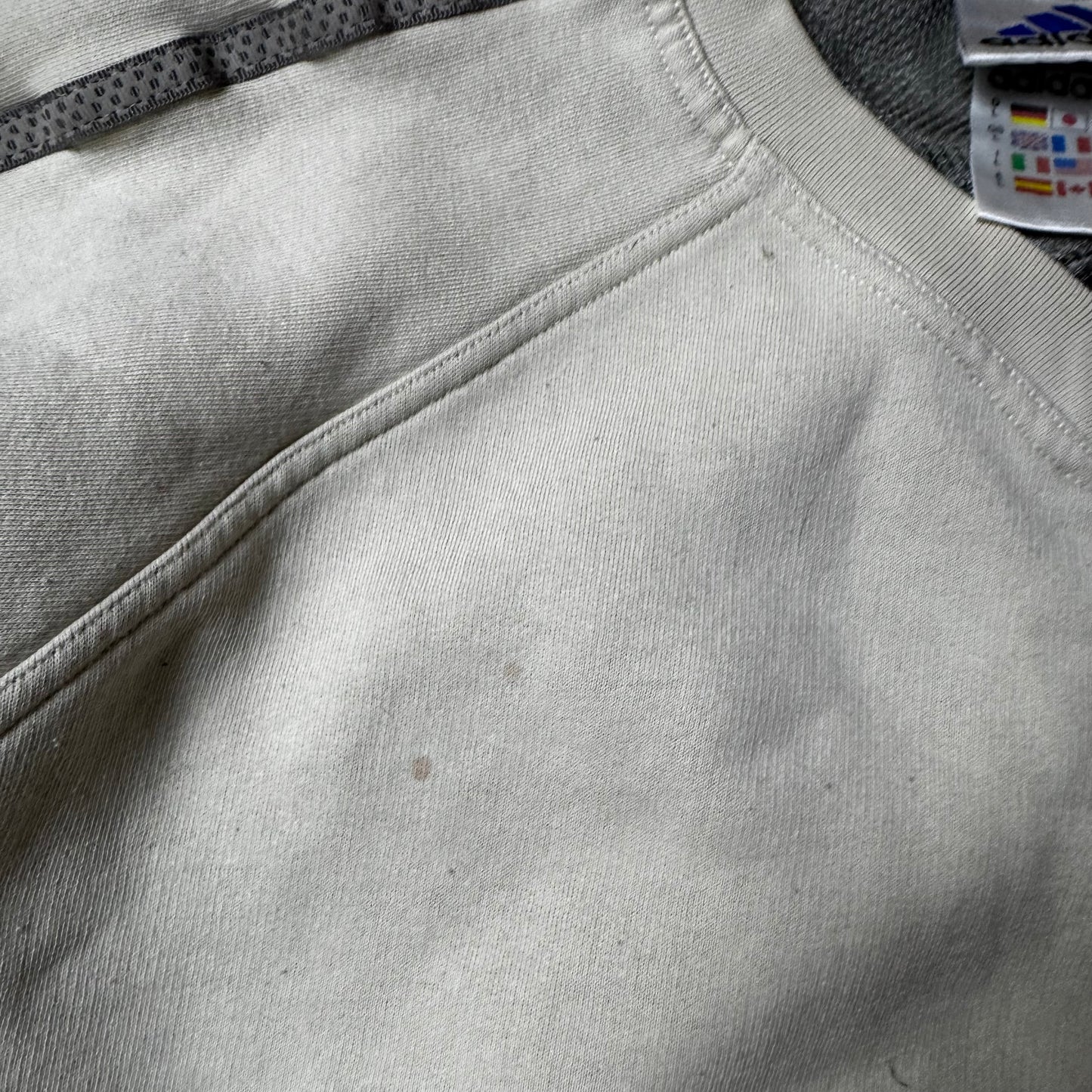 Beige Adidas Vintage Sweatshirt - L