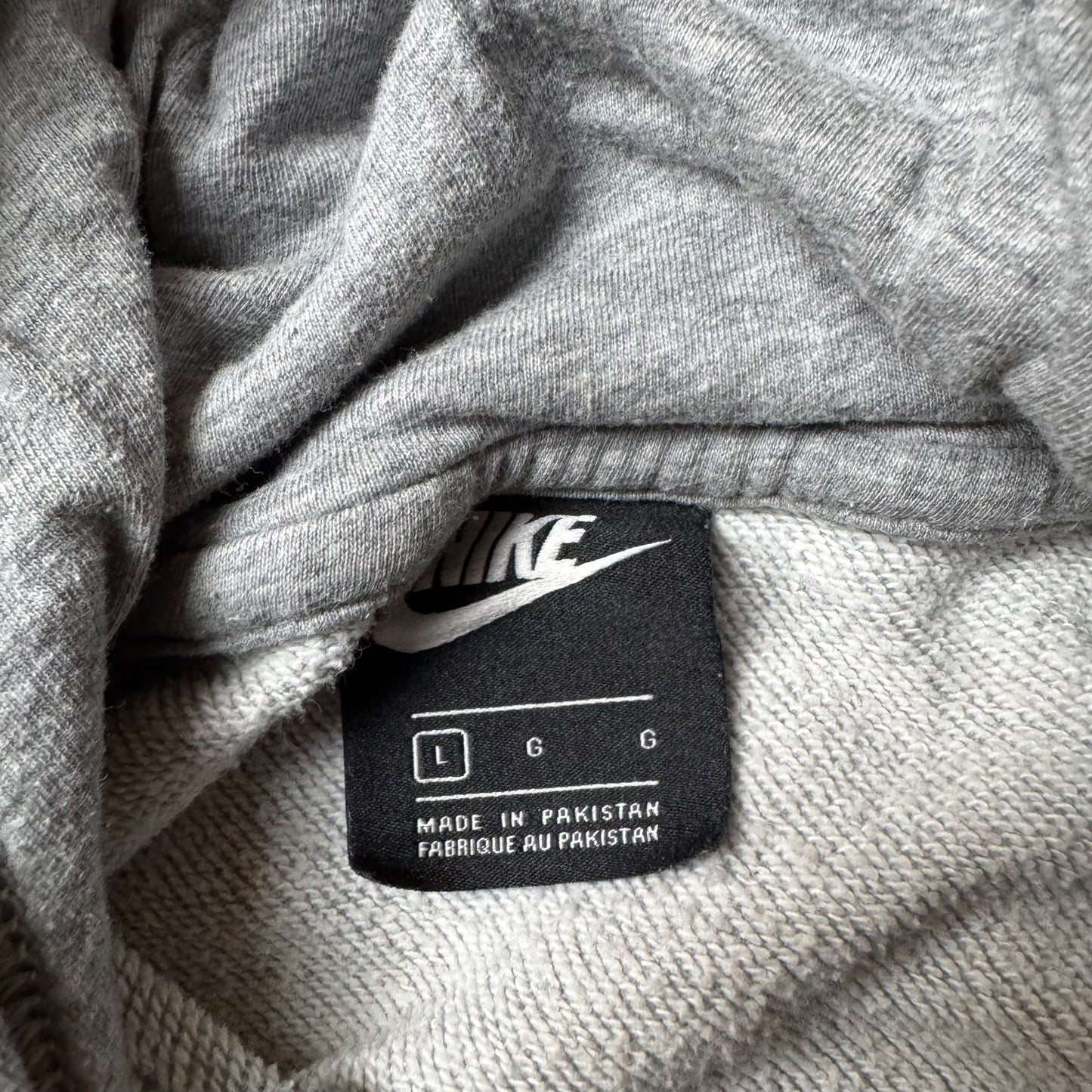 Gray Cropped Nike Hoodie - L wmns