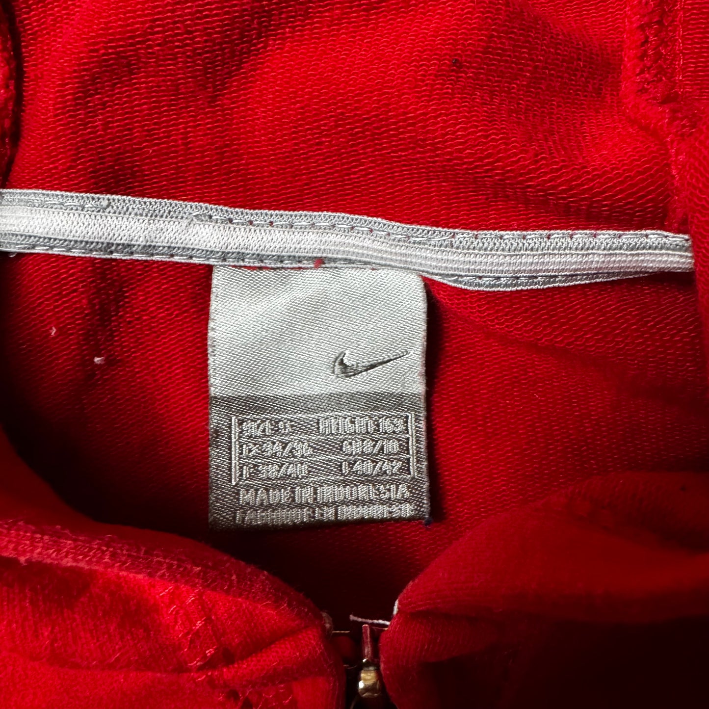 Red Nike Zip Up Hoodie - S