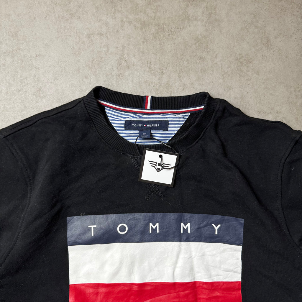 Black Tommy Hilfiger Print Sweatshirt - Size S