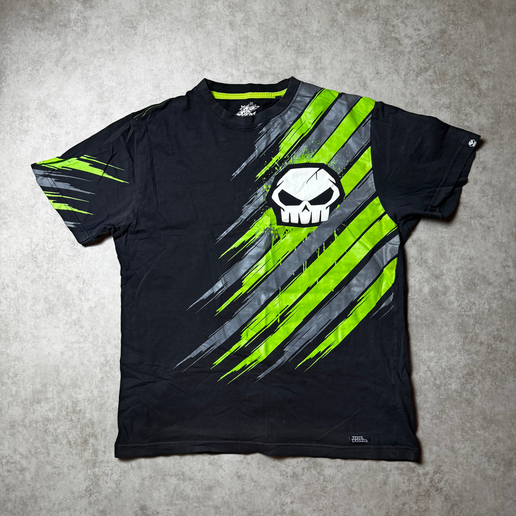 Black y2k No Fear Graphic Tee - M