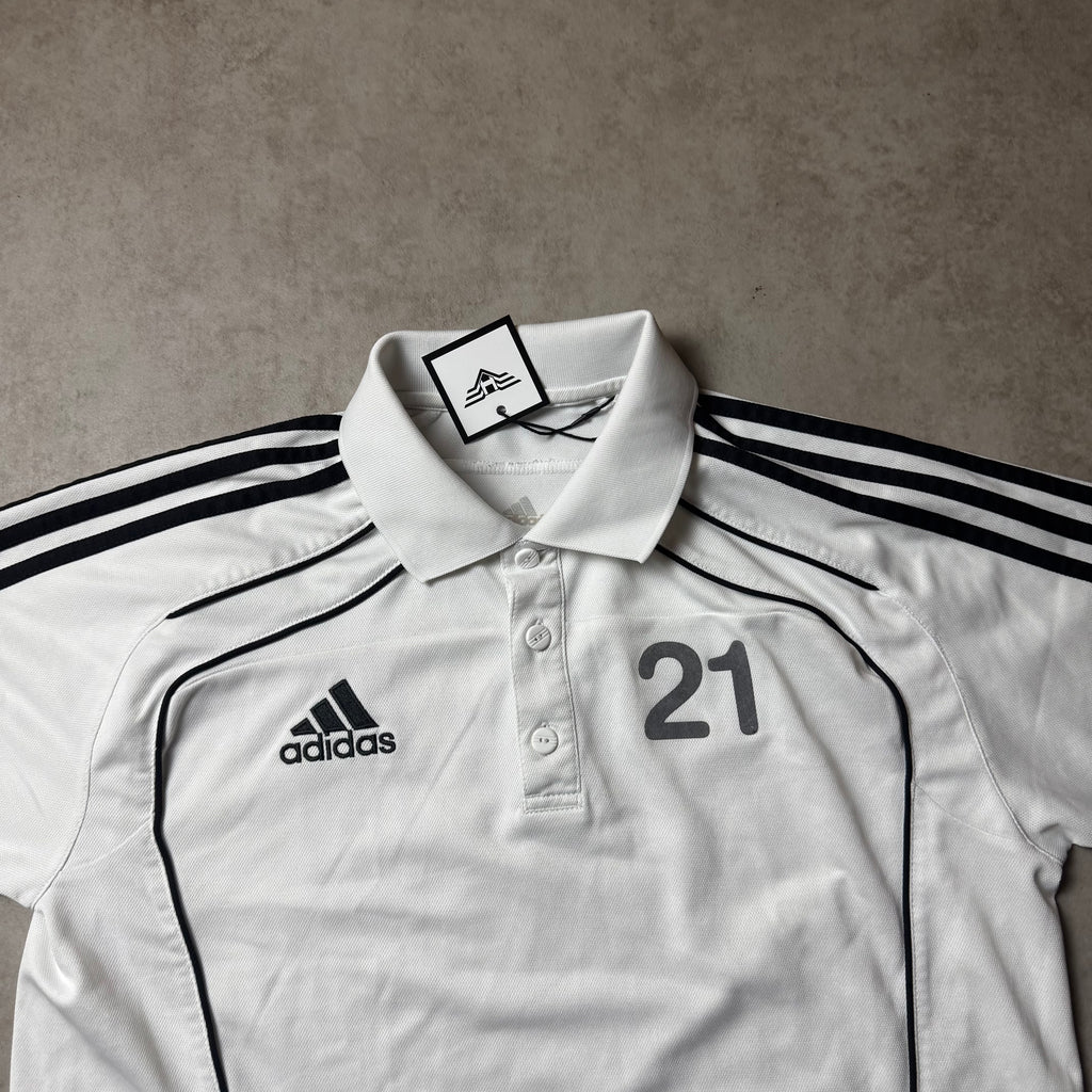 White Adidas Polo - M