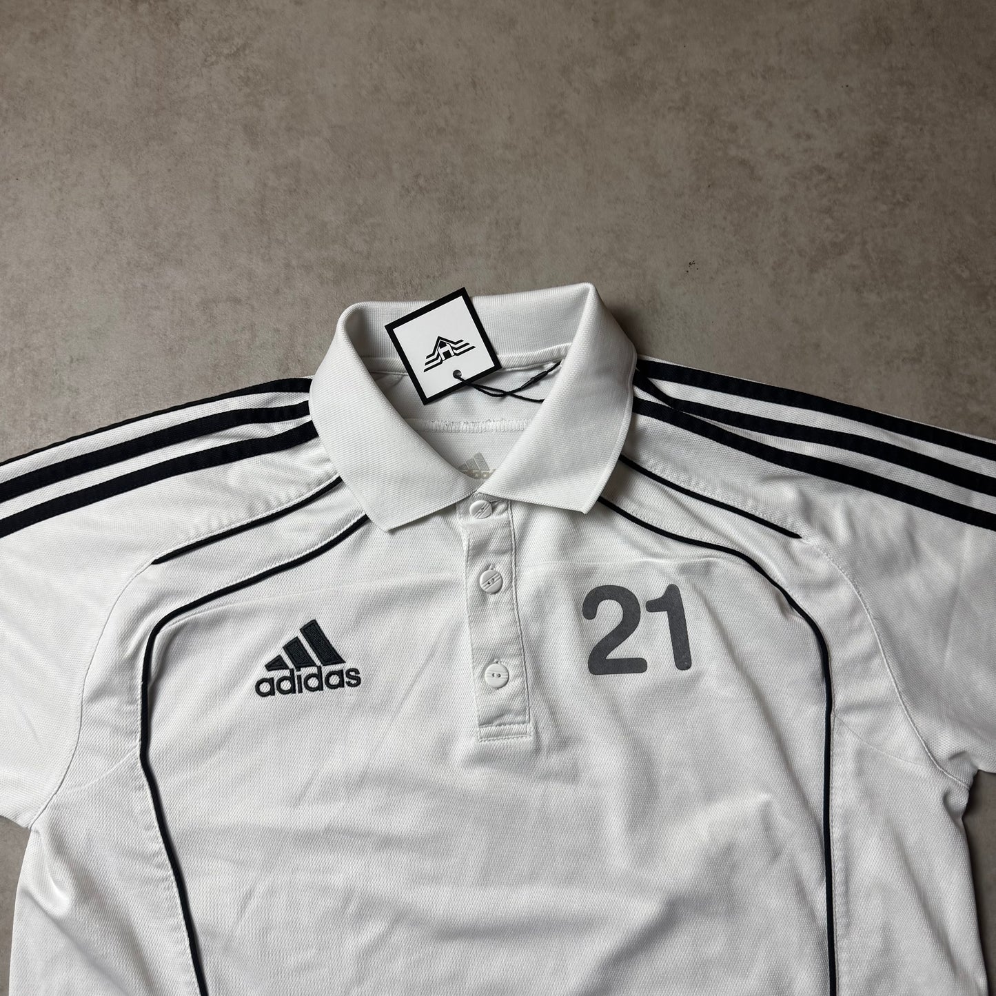 White Adidas Polo - M
