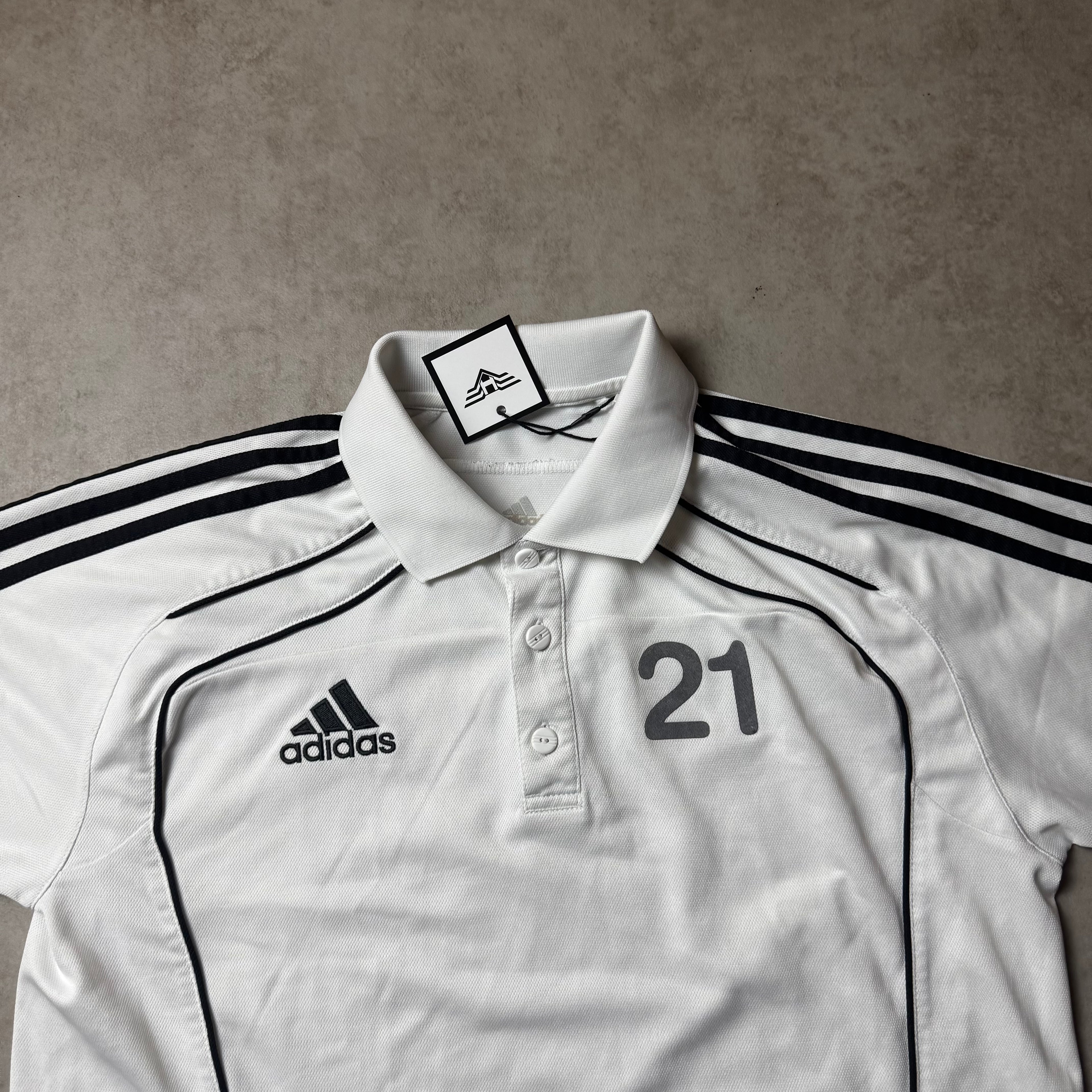 White Adidas Polo - M