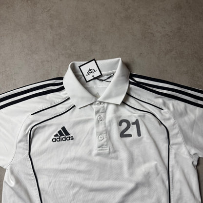 White Adidas Polo - M