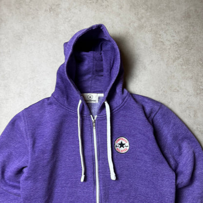 Purple Zip Up Converse Hoodie - S