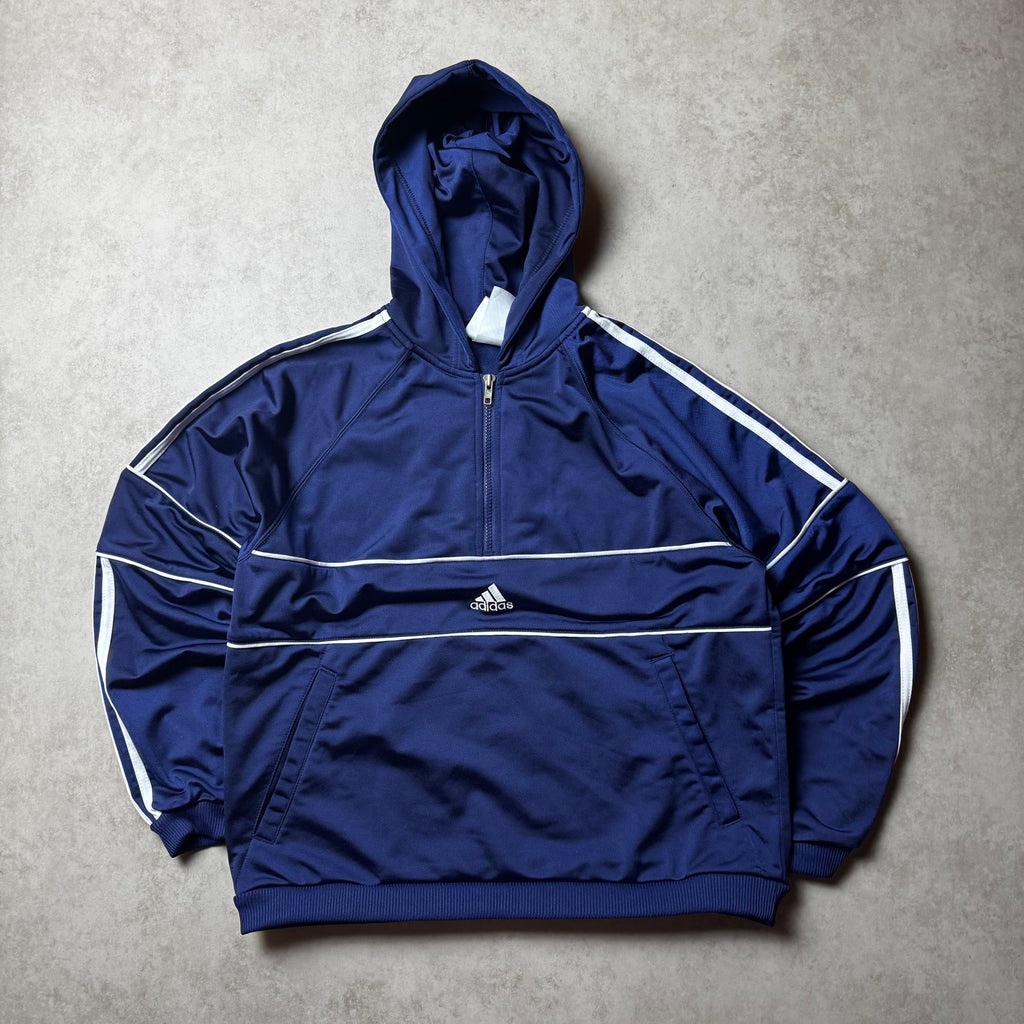 Blue Adidas Zip Up Hoodie - S