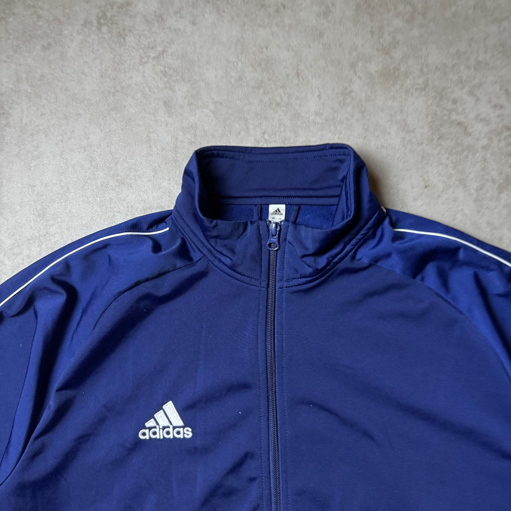 Navy Adidas Zip Up Hoodie - XXL