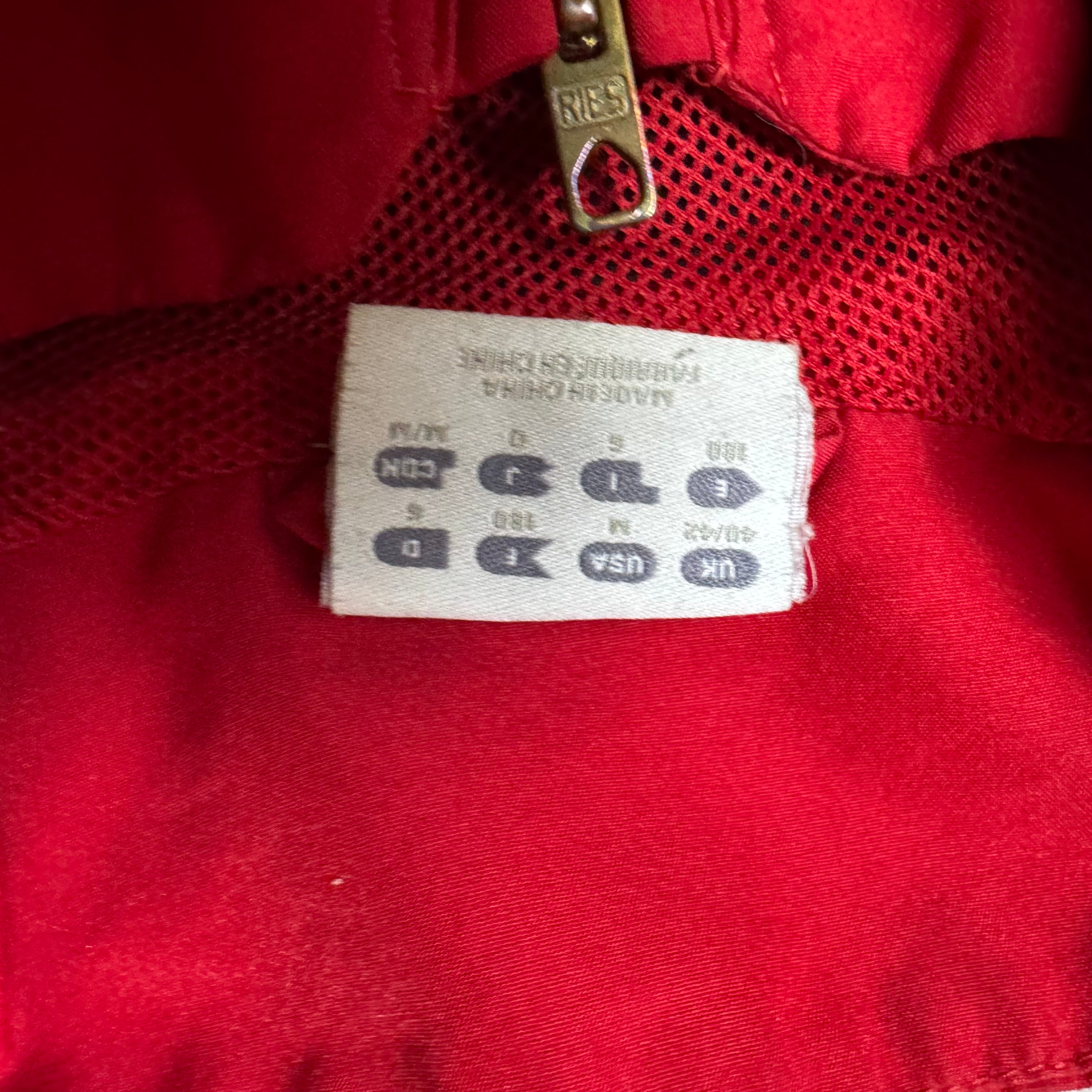 Red Adidas Vintage Windbreaker - M