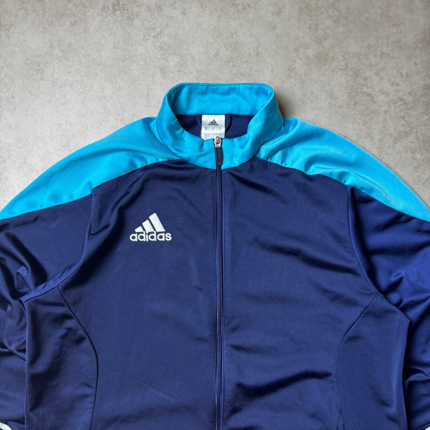 Dark Blue Adidas Zip Up Hoodie - M