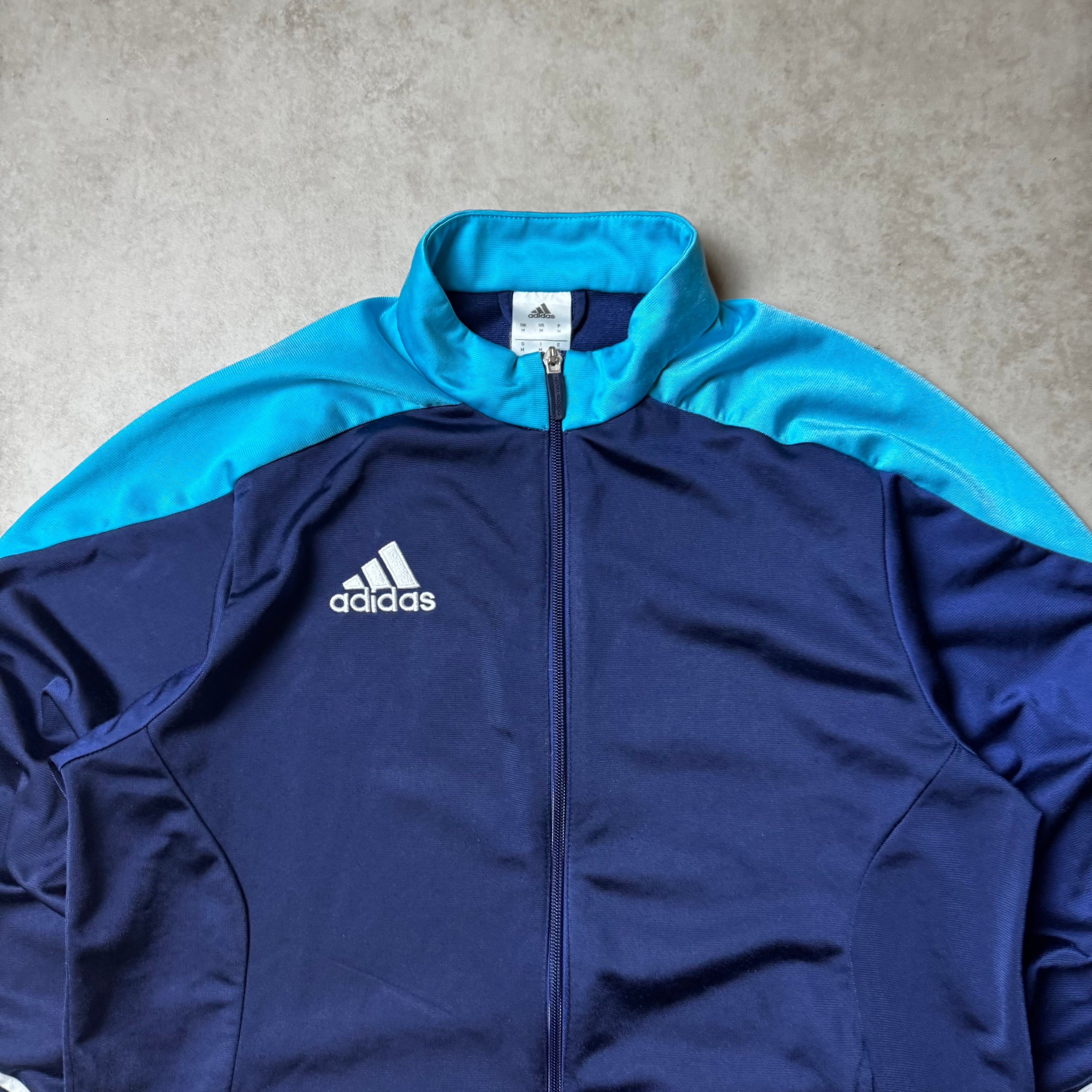 Dark Blue Adidas Zip Up Hoodie - M