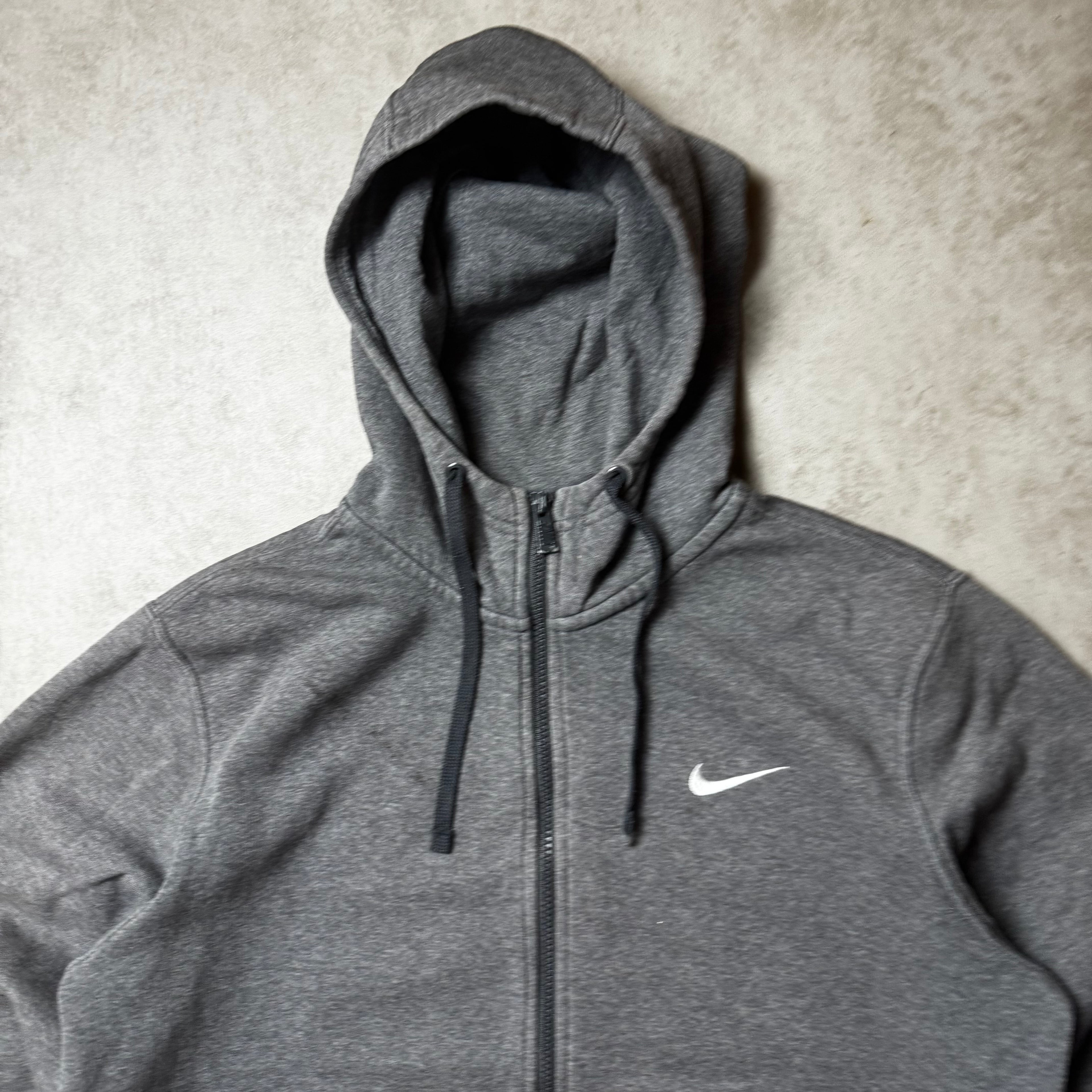 Gray Nike Zip Up Hoodie - M