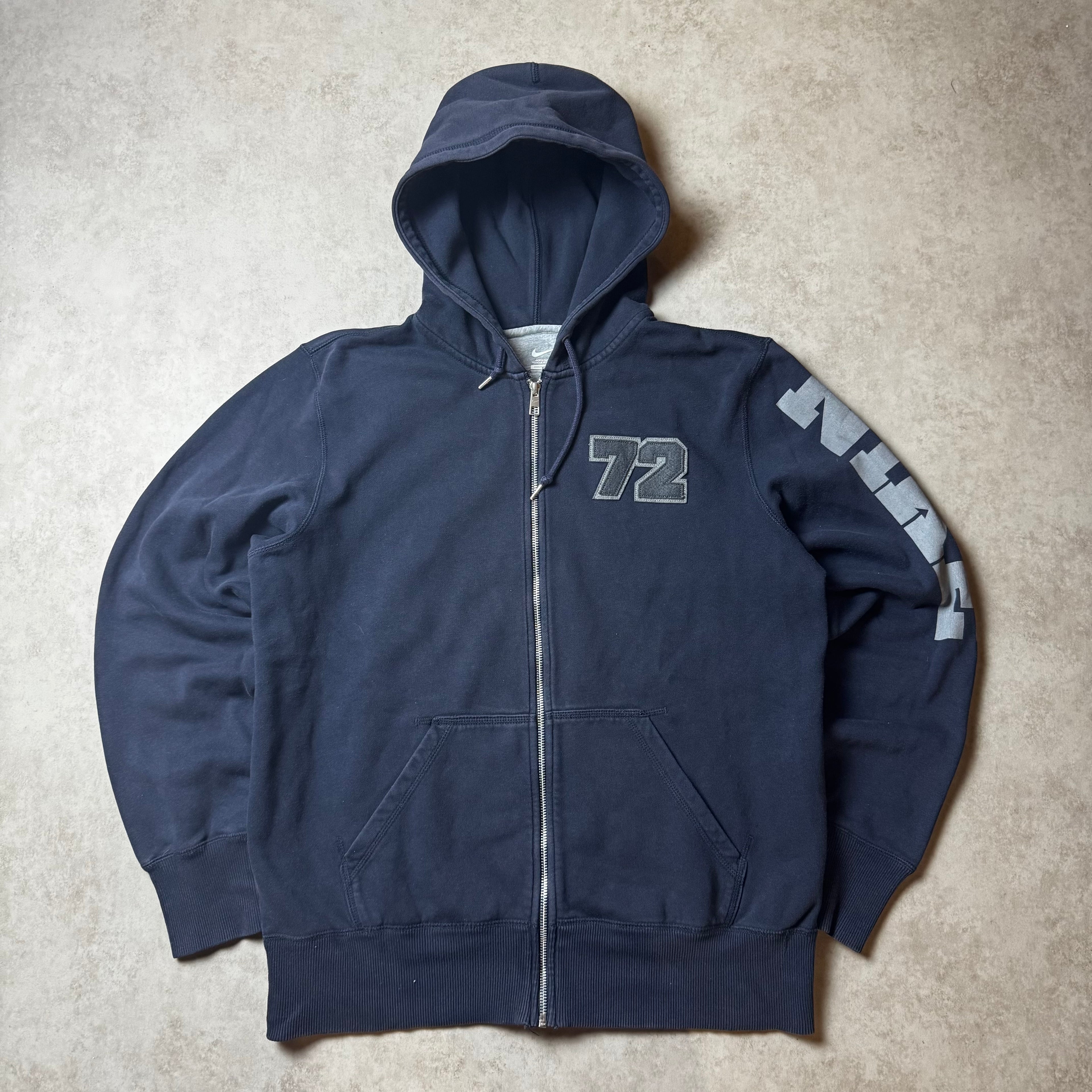 Navy Nike Zip Up Hoodie - L