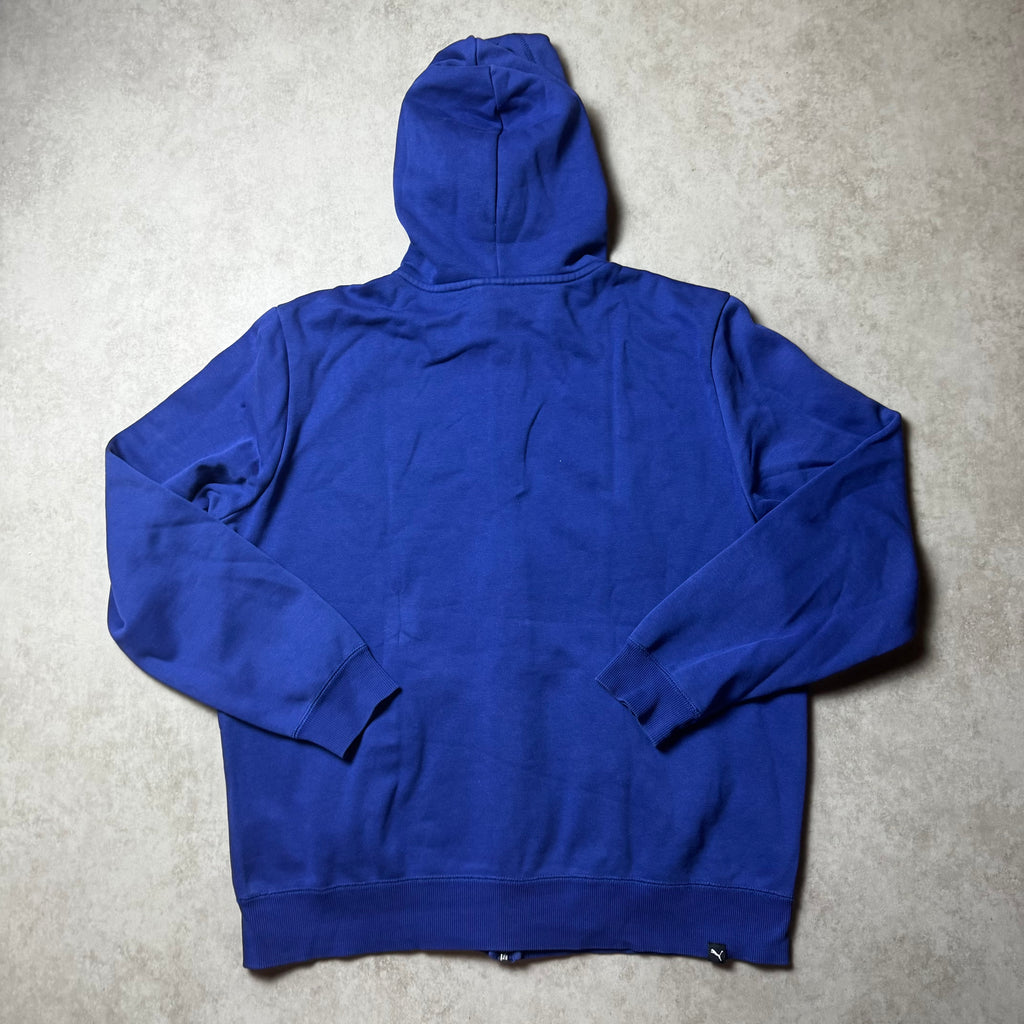 Navy Vintage Puma Zip Up Hoodie - L