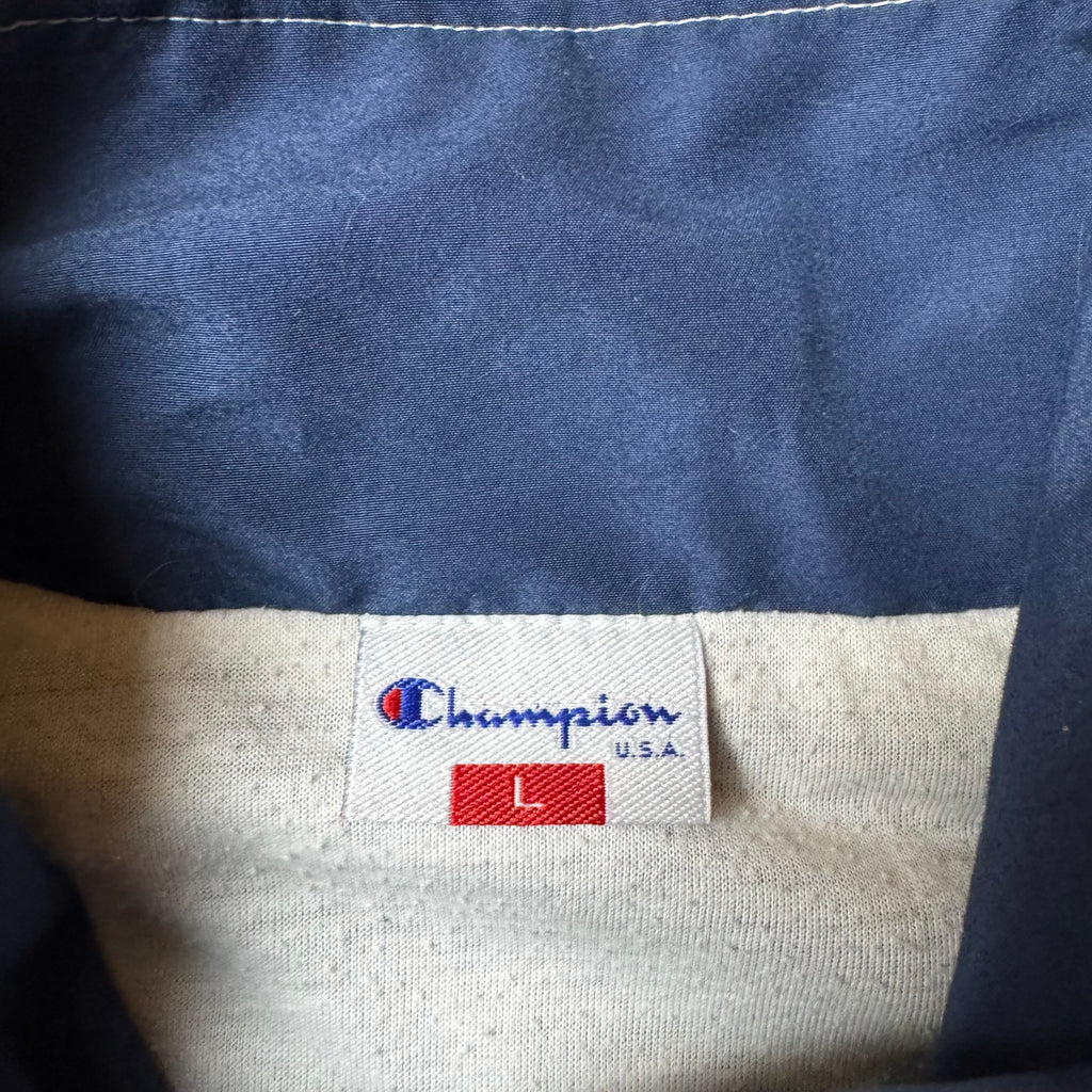 Navy Champion Vintage Cropped Windbreaker - L