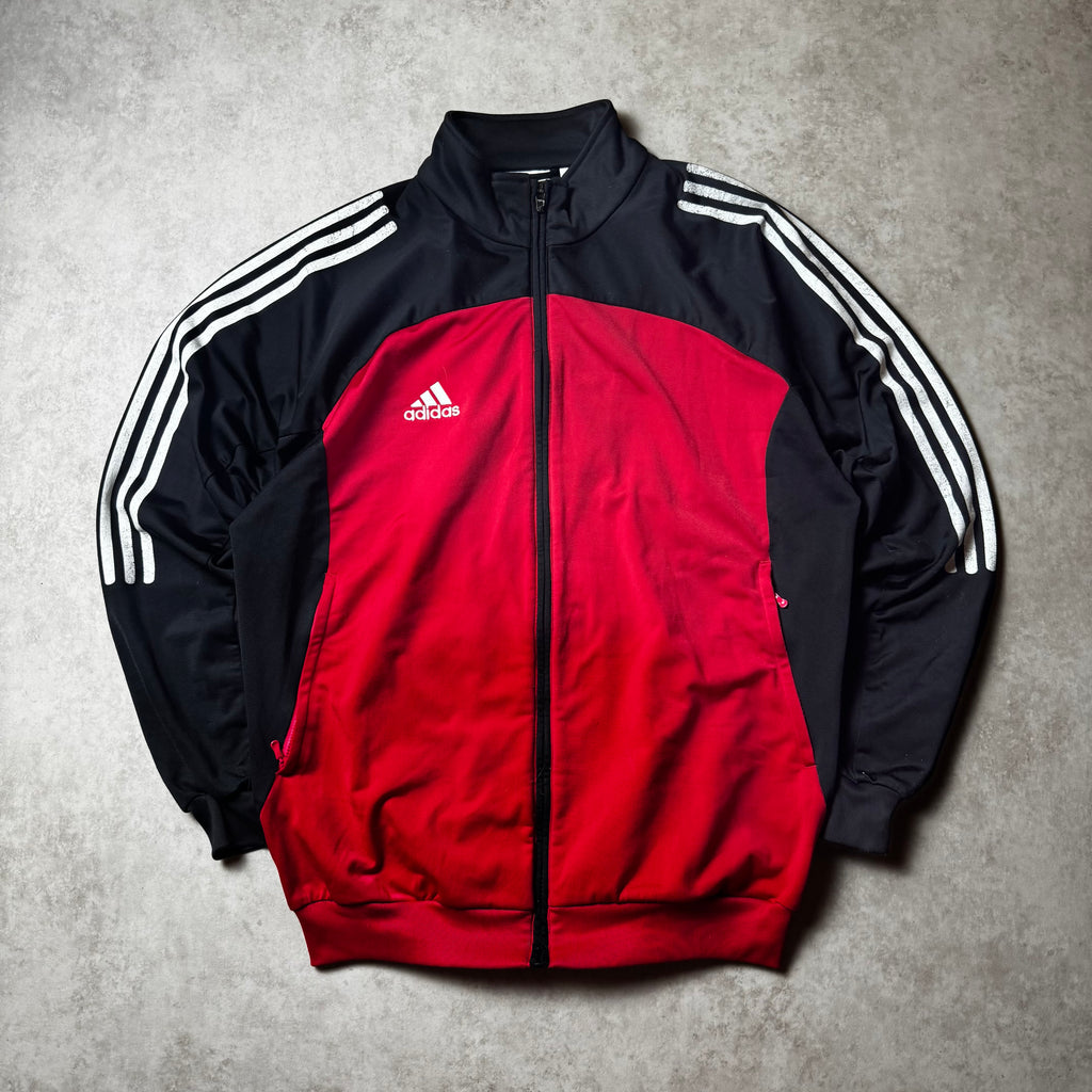 Red Adidas Zip Up Hoodie - M