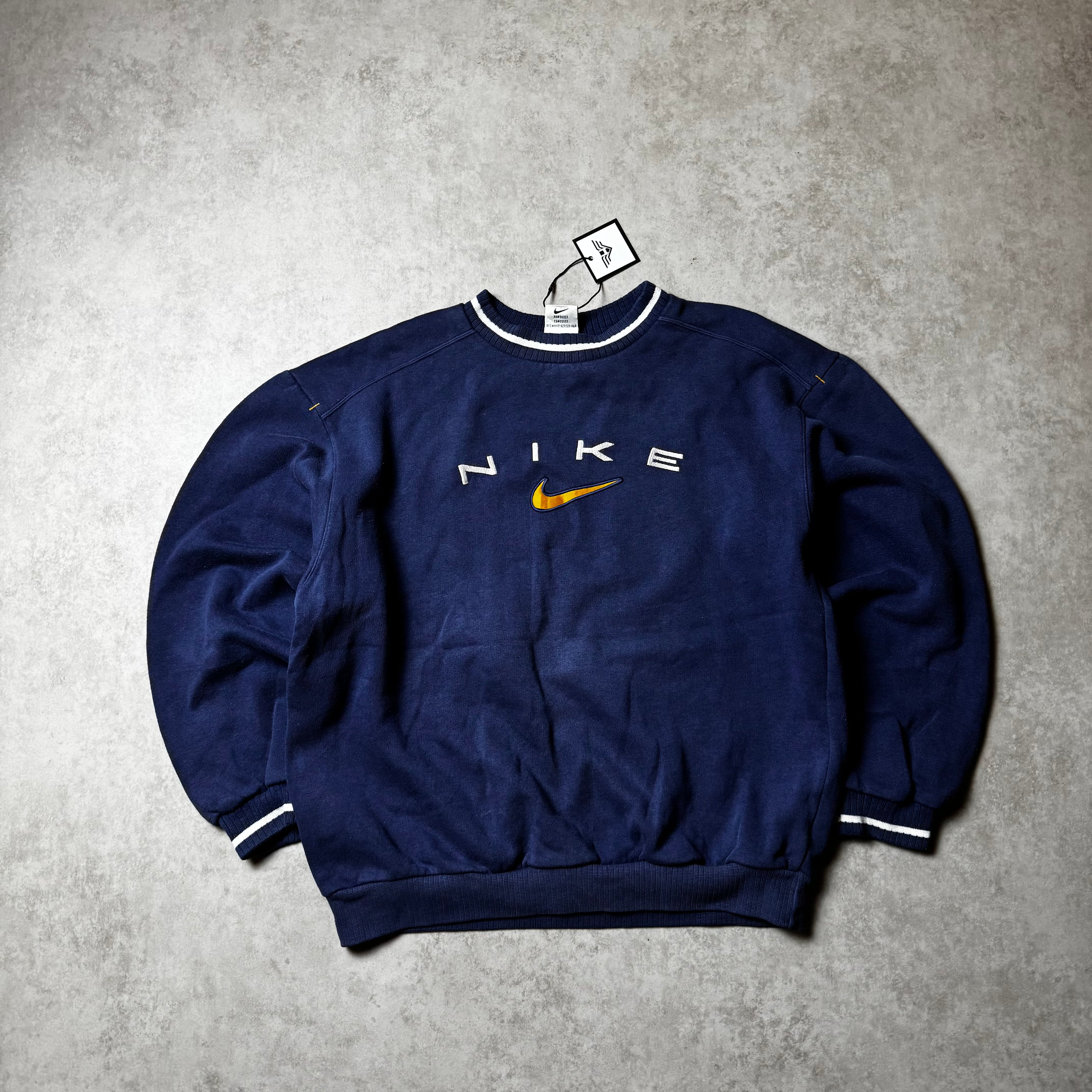 Navy Nike Spellout Sweatshirt - XXS