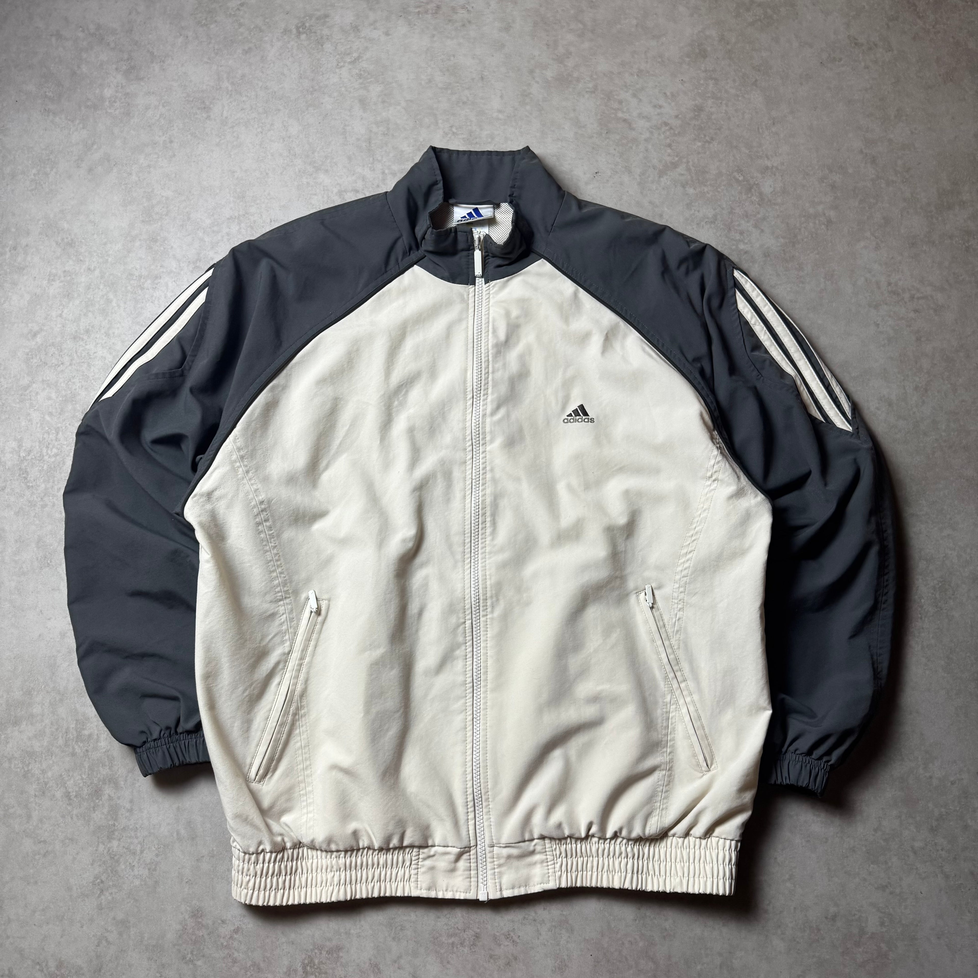Beige Vintage Adidas Windbreakers - L