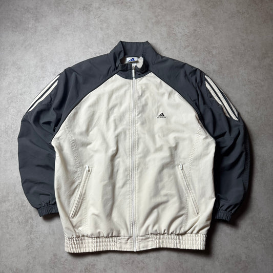 Beige Vintage Adidas Windbreakers - L