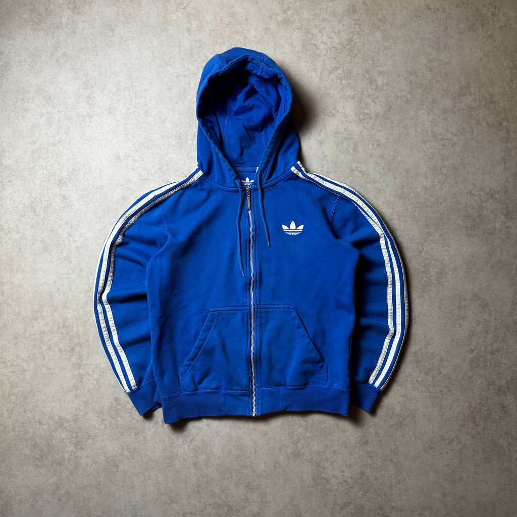 Blue Adidas Zip Up Hoodie - Size S