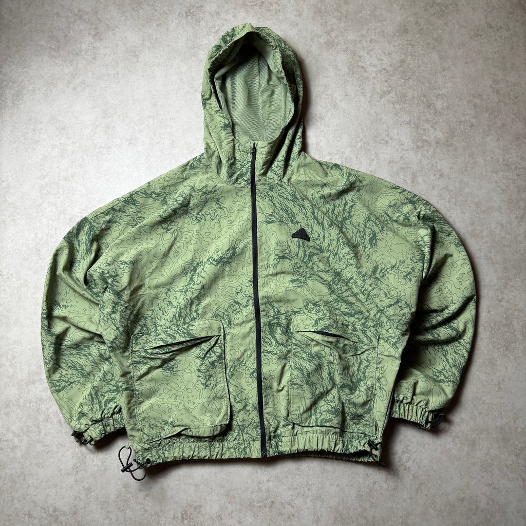Green Camo Adidas Windbreaker - S