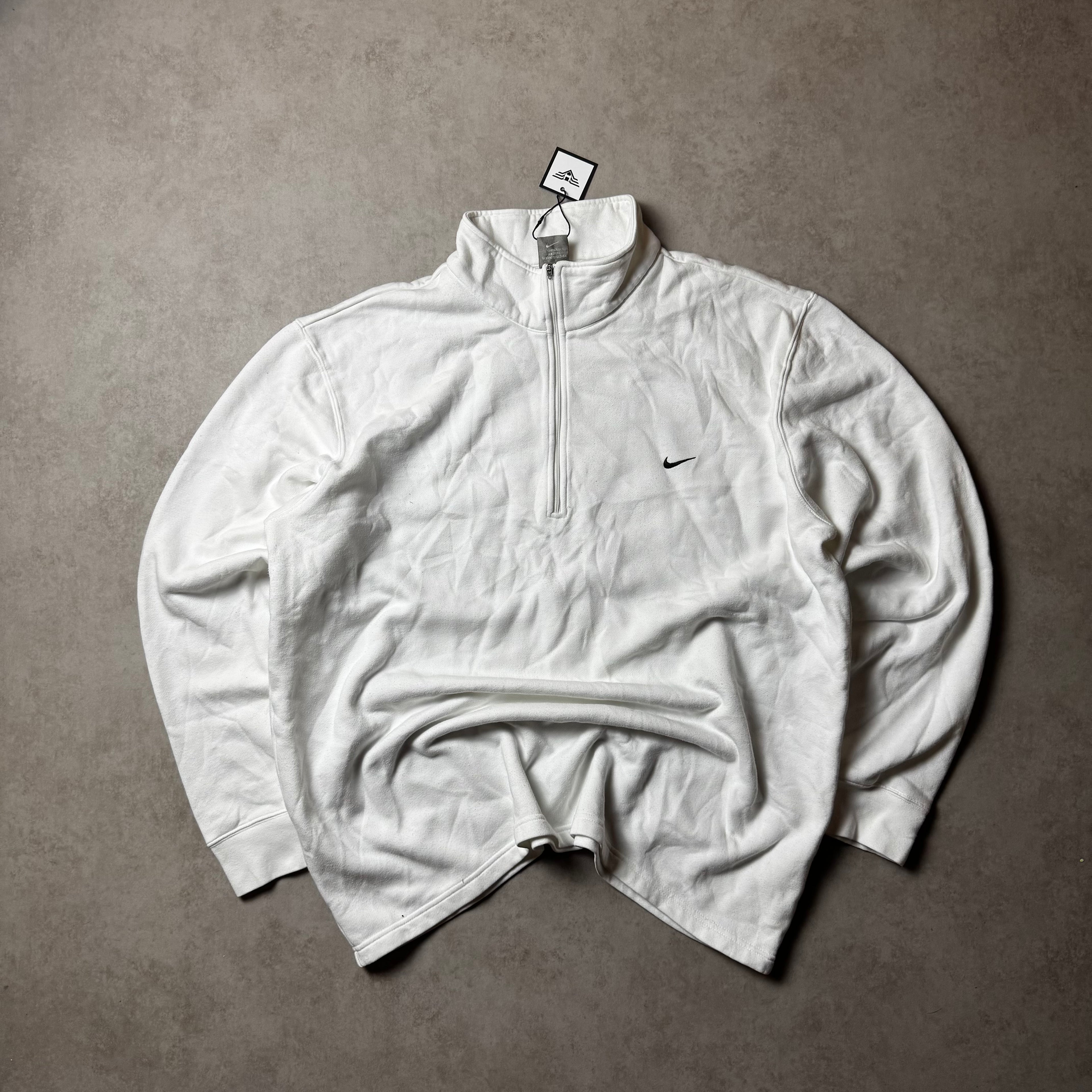 White Nike Quarter Zip - XXL