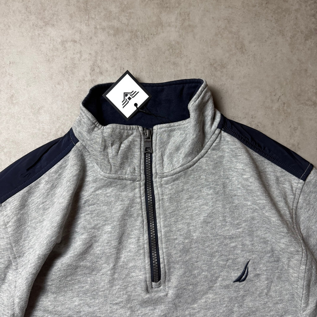 Gray Nautica Quarter Zip - Size L