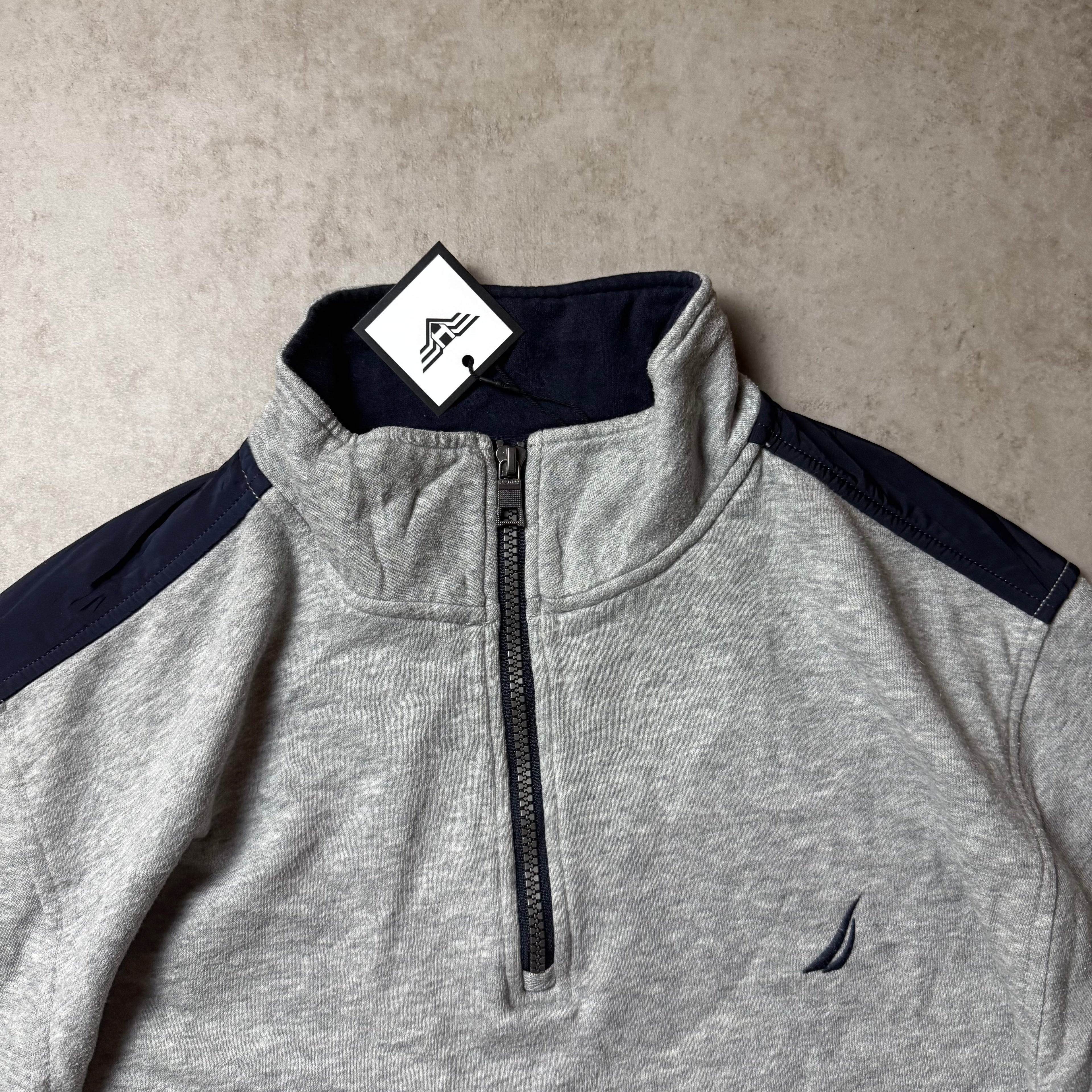 Gray Nautica Quarter Zip - Size L