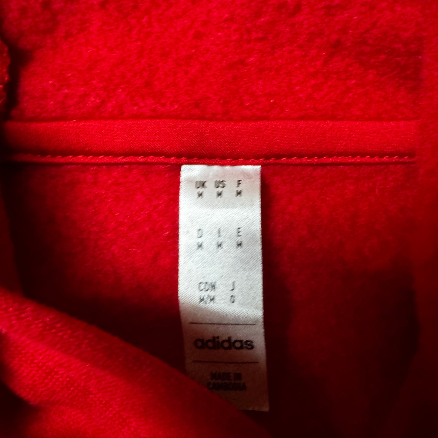 Red Adidas Hoodie - M