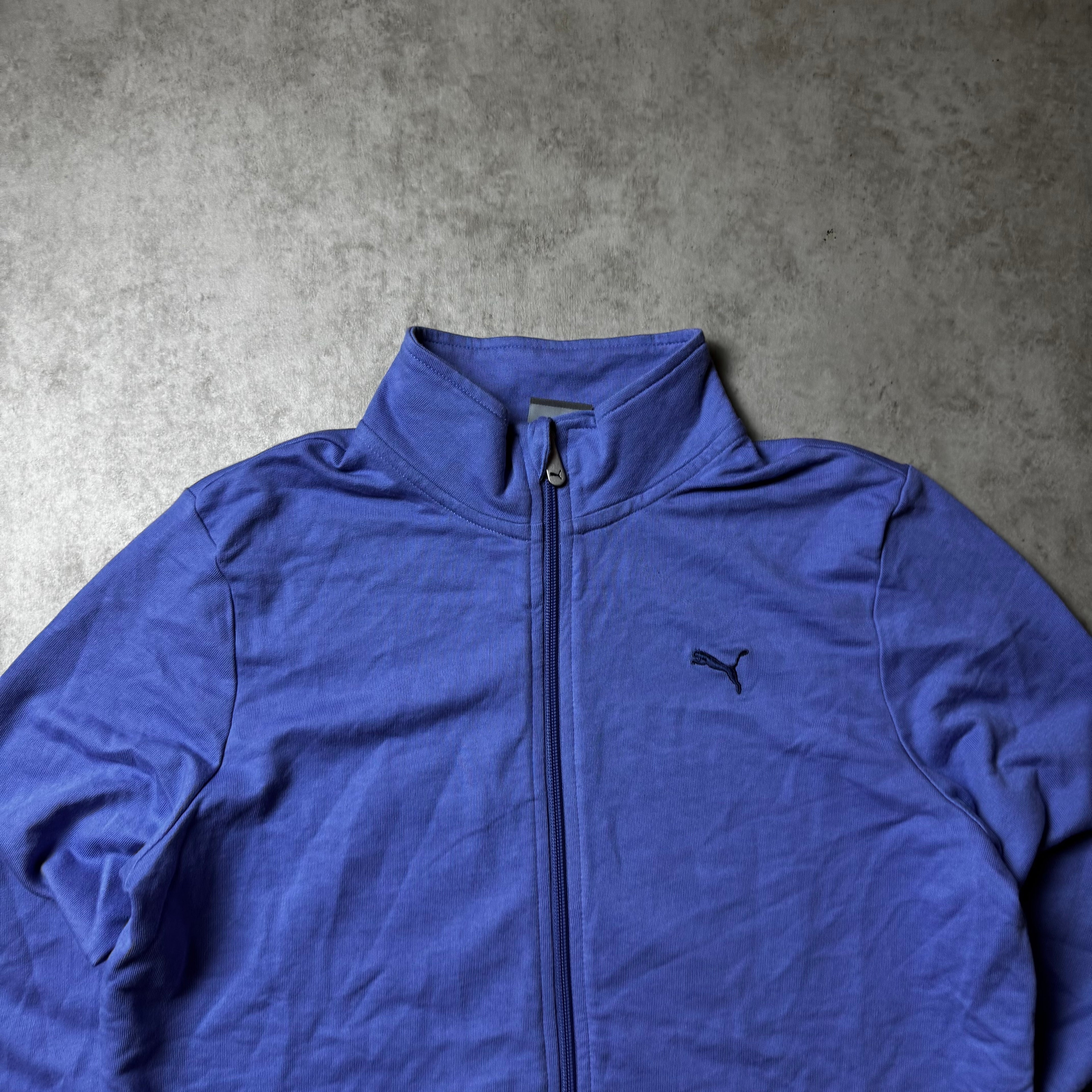 Blue Puma Zip Up Hoodie - L