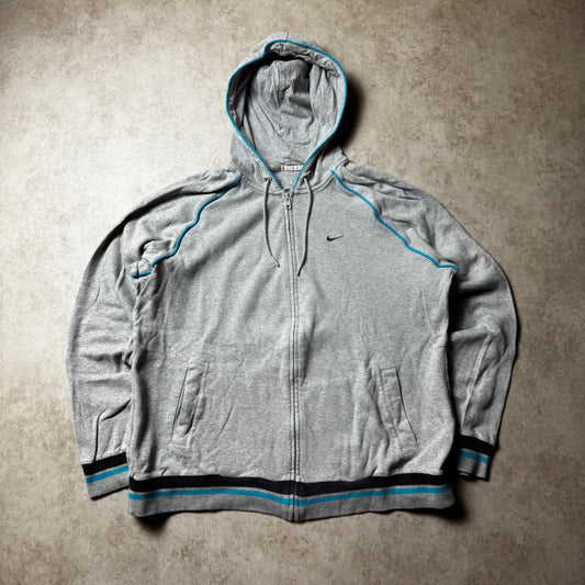 Gray Nike Zip Up Hoodie - M