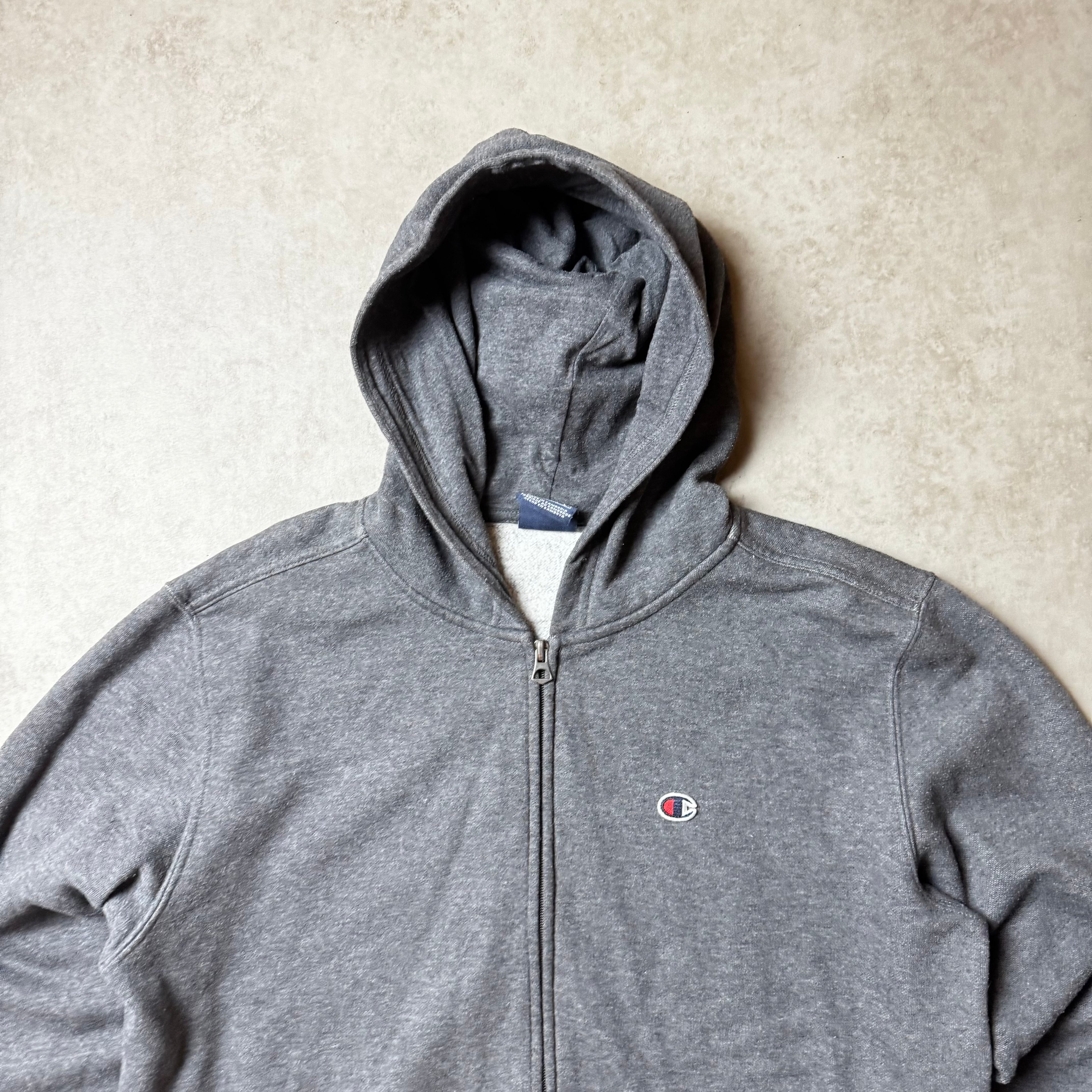 Gray Champion Zip Up Hoodie - M