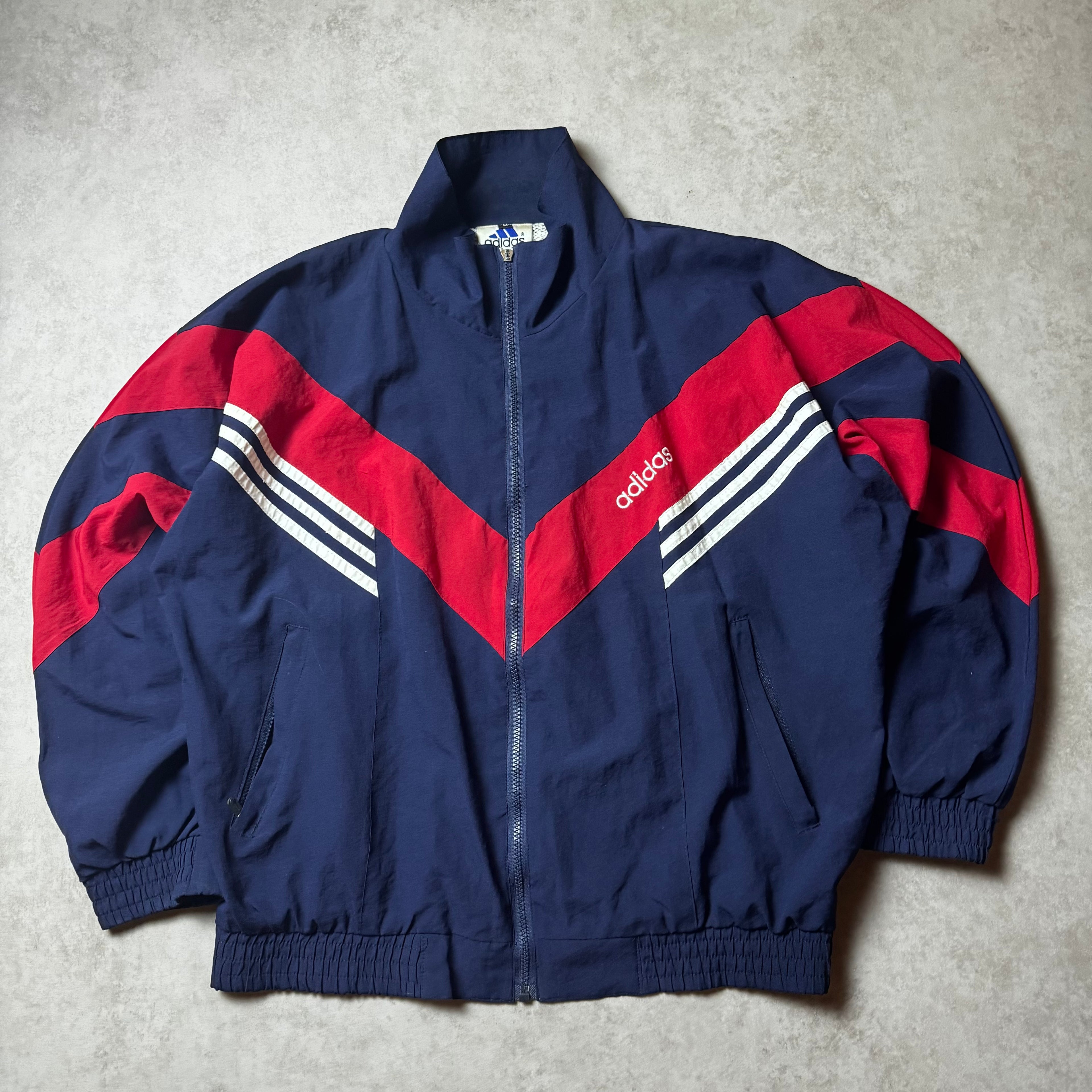 Navy Adidas Vintage Windbreaker - M