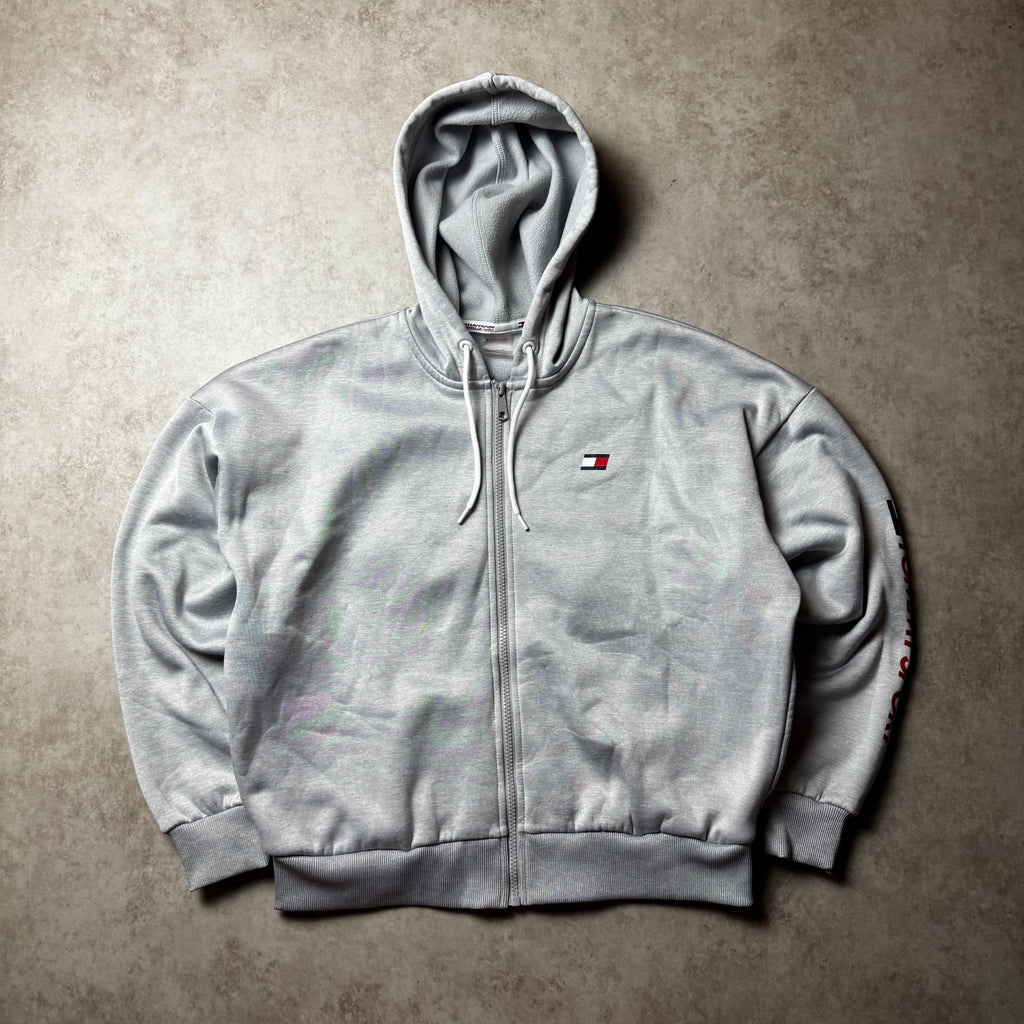 Gray Zip Up Tommy Sport Hoodie - S