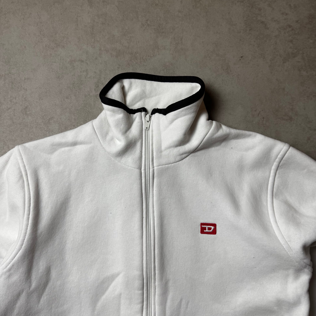 White Vintage Diesel Quarter Zip - S