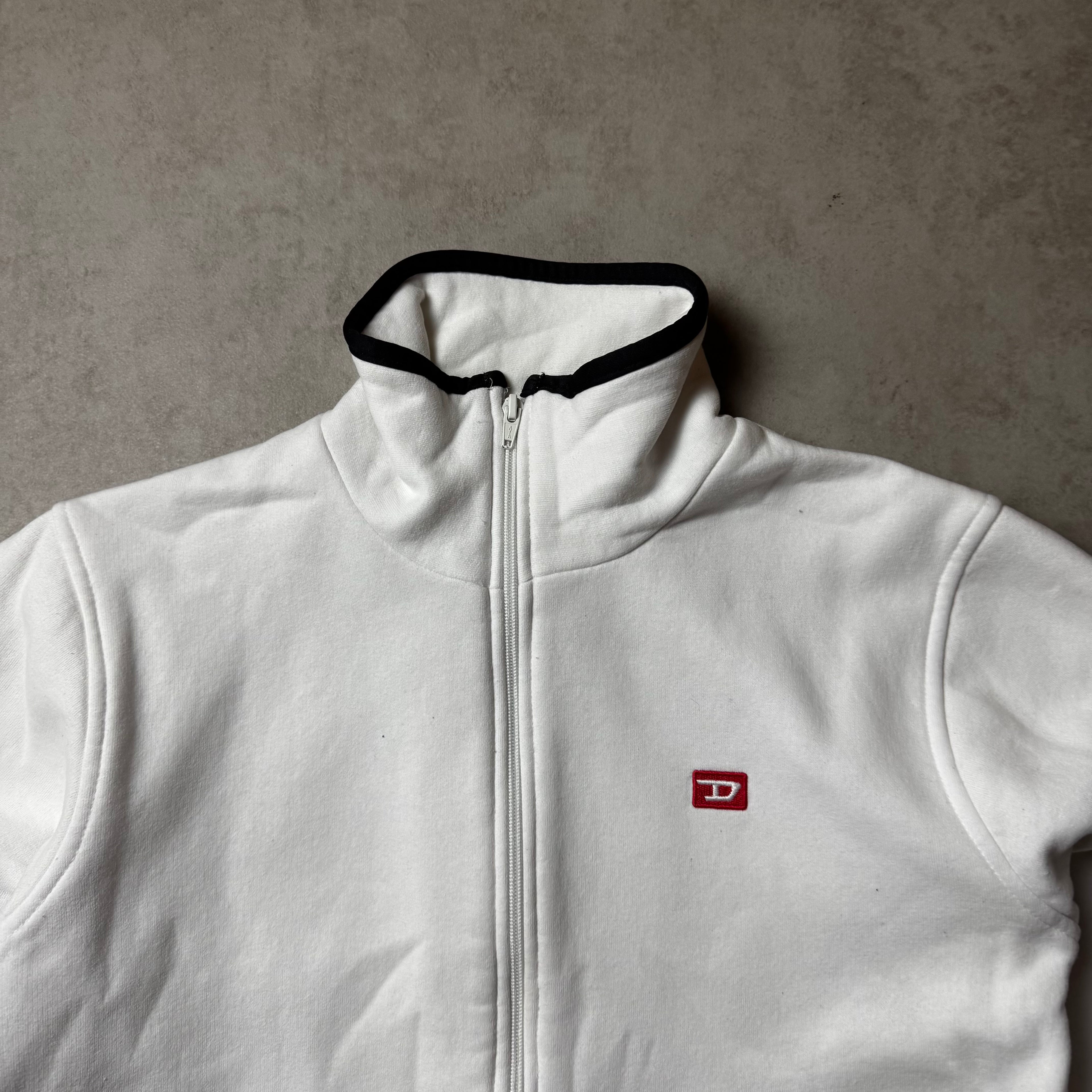 White Vintage Diesel Quarter Zip - S