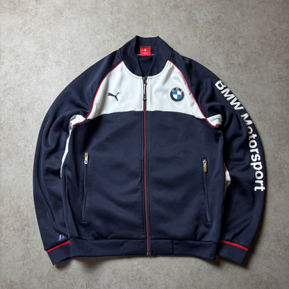 Navy Vintage Puma BMW Zip Up Hoodie - M