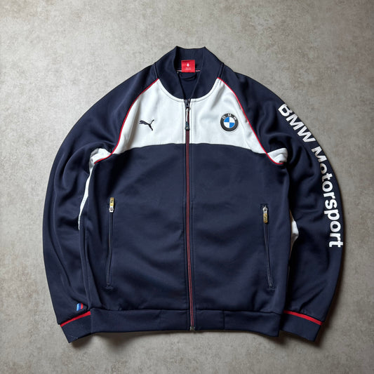 Navy Vintage Puma BMW Zip Up Hoodie - M