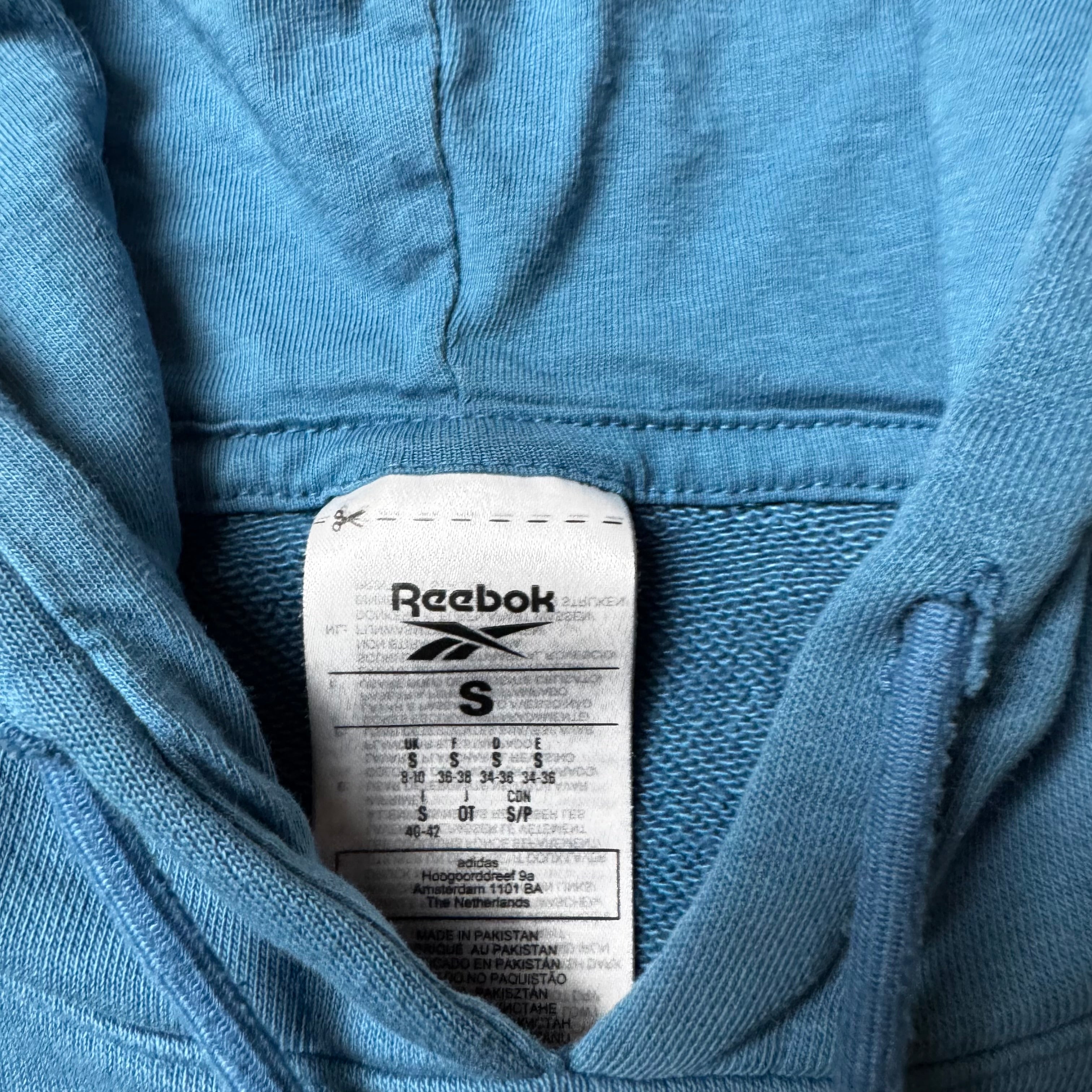 Blue Reebok Cropped Hoodie - S