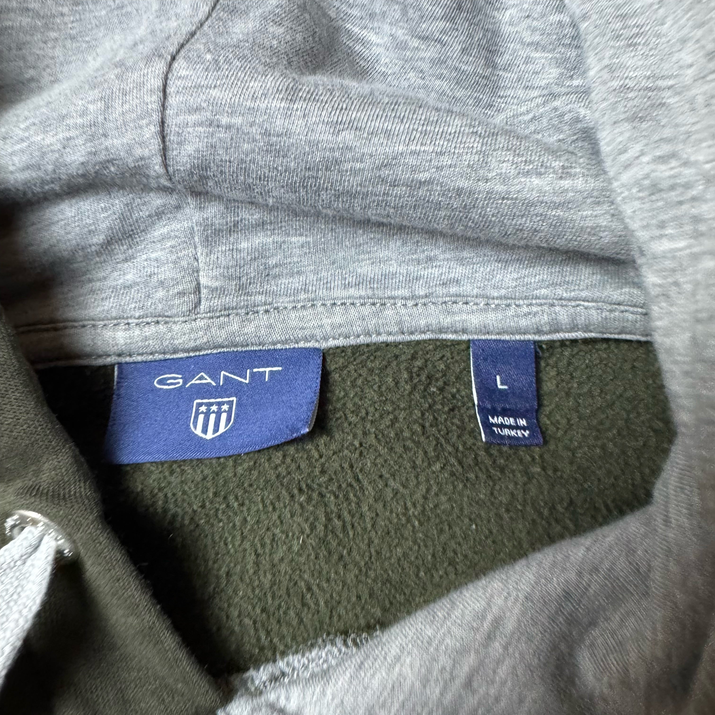 Dark Green Gant Hoodie - L