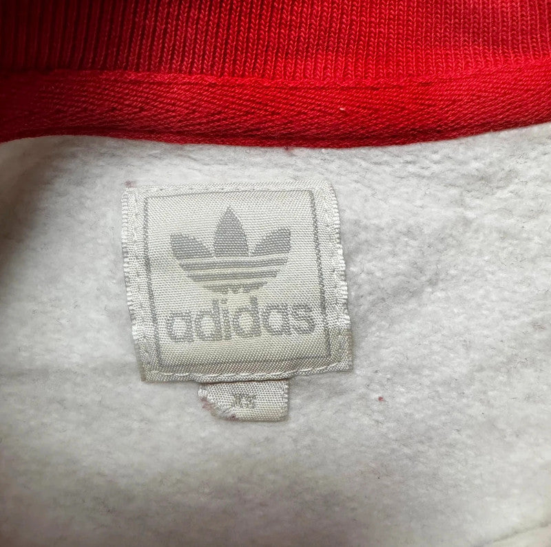 Red and White Adidas Sweatshirt - Size XS