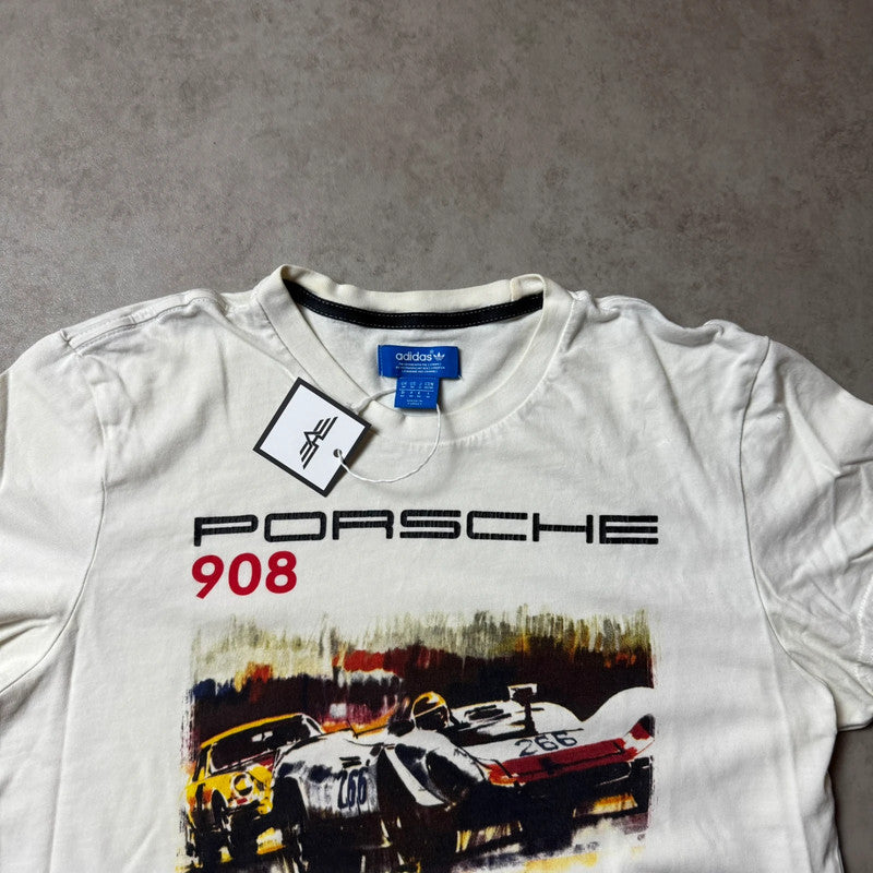 White Porsche Adidas Shirt - Size M WMNS