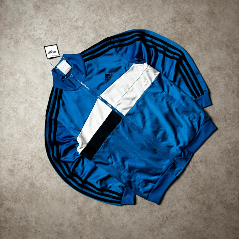 Modrá zapínací mikina Adidas - vintage