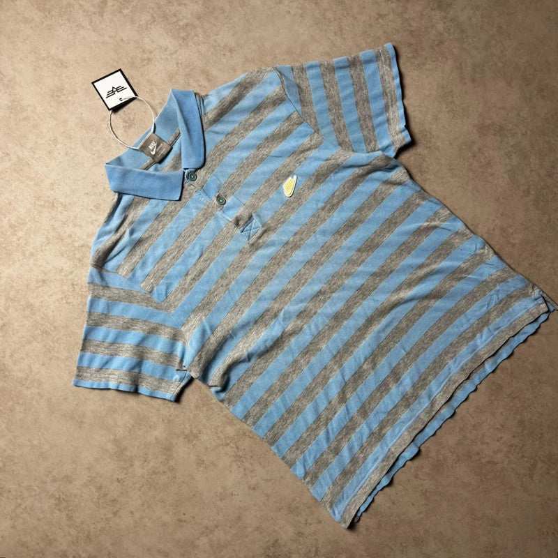 Black - Gray Striped Nike Polo - Size M WMNS