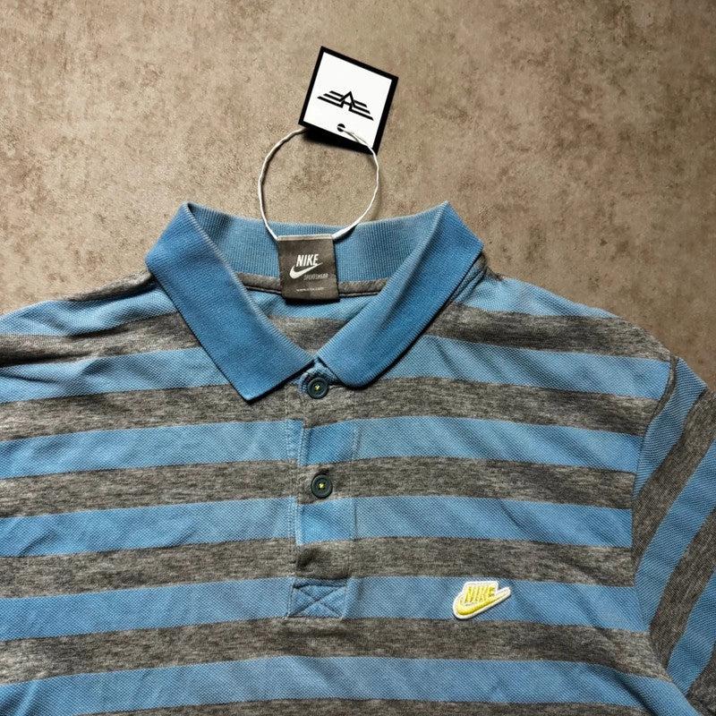 Black - Gray Striped Nike Polo - Size M WMNS